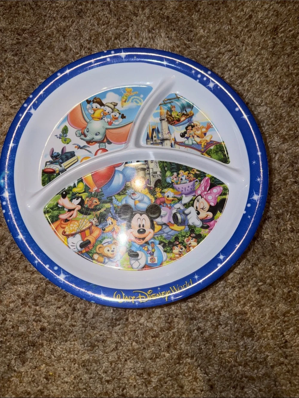 Disney World Melamine divided plate 10